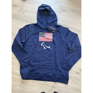 Men's Fanatics Navy Blue USA Paralympic Flag Hoodie XXL